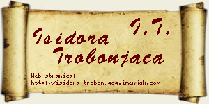 Isidora Trobonjača vizit kartica